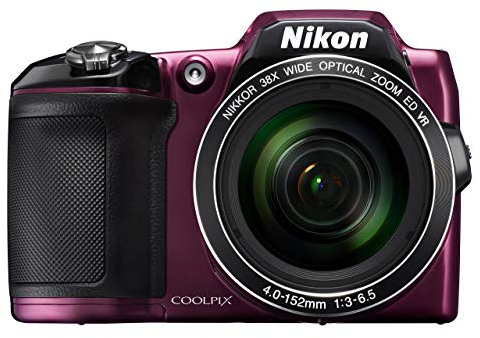 Nikon COOLPIX L840 Digital Camera - Plum (16.0 MP, CMOS Sensor, 38x Zoom) 3.0 -Inch LCD (Renewed)