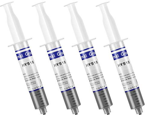 MoneyQiu HY-510-100g (25g*4) Thermal Conductivity: >1.93W/m-k thermal heatsink paste grease Compound Carbon Based High Performance non-conductive for pc cpu gpu 100Gram