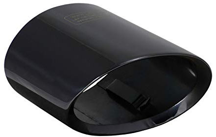 L&P A309 Auspuffblende Endrohrblende oval Schwarz Edelstahl spiegel poliert kompatibel mit 3er e90 e91 vorFacelift Bj. 2004-2007 Auspuff Blende Endrohr Plug Play Ersatzteil OEM 82120398333 82127574353