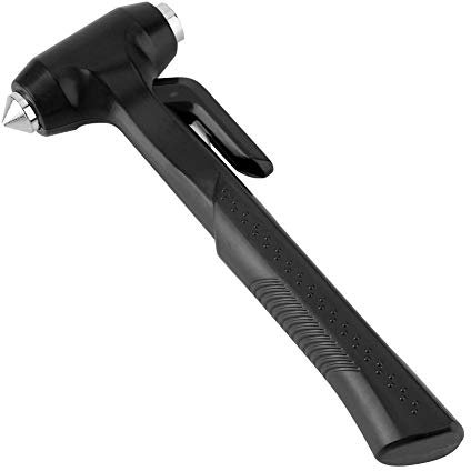 KSTE Martillo Rompe Cristales Coche, Martillo de Seguridad Portátil de Emergencia para Coche, Escape del Coche de Seguridad, Herramienta Cinturón de Seguridad de la Ventana de Corte del Disyuntor