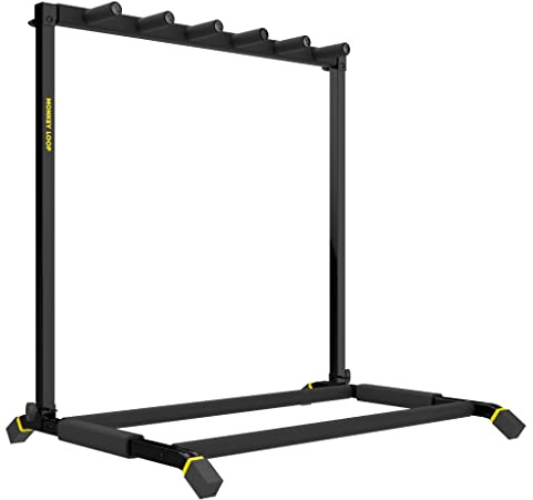 MONKEY LOOP Floor Prime 5 - Soporte de Suelo para 5 Guitarras o Bajos - Soporte Compatible con Guitarras Eléctricas y Bajos Eléctricos - Apoyos Rellenos de Espuma - Resistente a los Arañazos