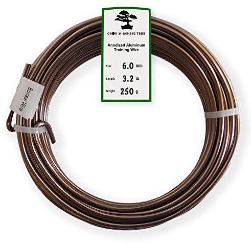 Grow A Bonsai Tree Eloxiertes Aluminium Bonsai Draht 250g Einzelrollen (6.0mm, Braun)