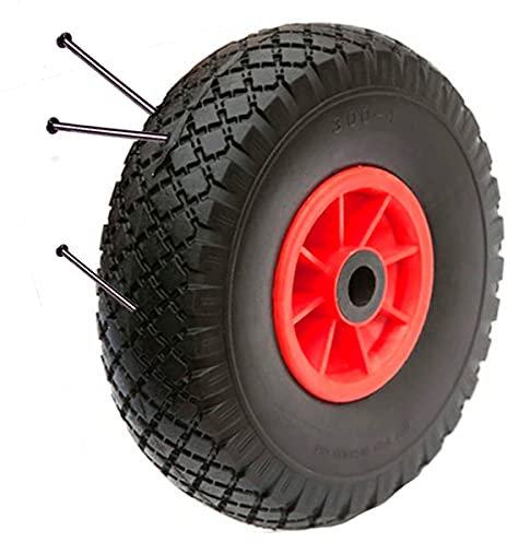 Rz Tools | Rueda 3.00-4 260x75 | Carro De Almacén Con Rodamiento Impinchable | Diseñado Para Almacén, Repartidor, Jardín, Industrias Y Mas | De Banda De Rodadura Para Todo Terreno |Resistente | 25cm