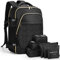 Lekesky Travel Backpack Cabin Size - 17-Inch Laptop Carry On Waterproof Rucksack with 6 Packing Cubes for Women & Men(Black)