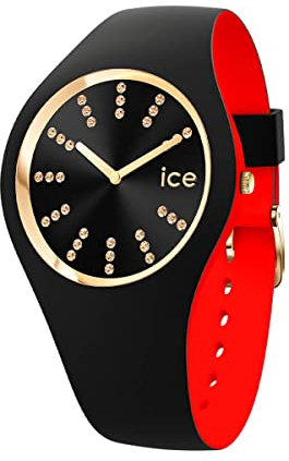 Ice-Watch - ICE cosmos Black golden - Schwarze Damenuhr mit Silikonarmband - 021047 (Medium)
