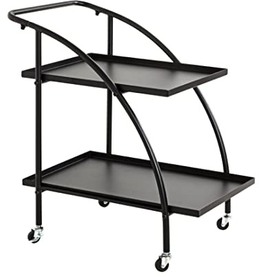 HAKU Servierwagen schwarz, Metall - Maße: B 68 x H 71 x T 42 cm, Style: Modern