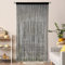 MIULEE Cortinas de Hilos Antimosquitos con Flecos para Interior y Exterior - Separador de Ambientes y Protección contra Insectos, 90 cm x 245 cm Negro
