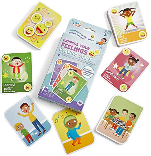 Learning Resources Spielkarten „Gefühle zeigen“, sozio-emotionale Lernaktivitäten, Ruhe-Ecke, Spielzeug für Therapeuten, Gefühle-Vokabelkarten für Kleinkinder, ab 3 Jahren