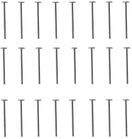 DIY925 10 Stück Kopfstifte Prismenstifte 925 Sterling Silber 20mm x Ø 0,5mm Kopf 1,8mm für Kettelstifte Ohrhänger Schmuckherstellung DIY