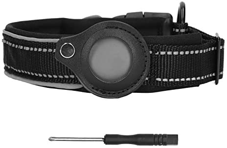 Reflektierendes Hundehalsband, Abtrünniges Katzenhalsband, GPS-Tracking-Zubehör, Schützendes Katzenhalsband, Verstellbares Katzenhalsband aus Leder für Jungen, Mädchen, Katzen oder Kleine(L)