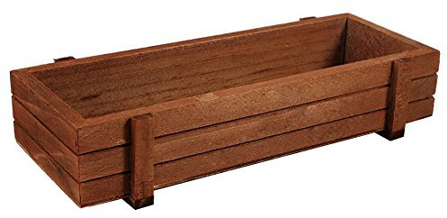 MOUMOUTEN Rectangle Wooden Flower Pot, Succulent Planter Trough Planters Outdoor Raised Garden Beds Wood Plant Troughs Container, for Veggies Flower Plants Herbs