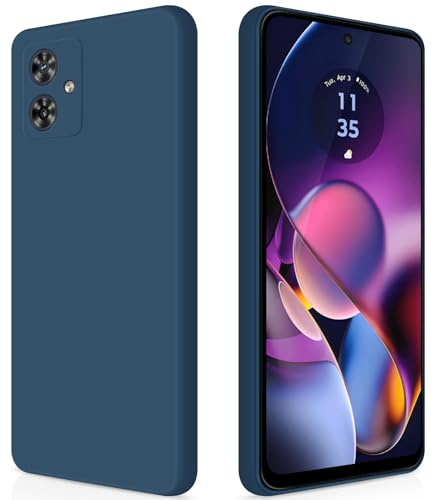 GiiYoon Funda para Motorola Moto G54 5G, Case de Silicona Suave de TPU Carcasa Protector de Goma Fexible Prueba Liviano y a Delgado de Golpes Antirrayas para Teléfono (Azul)