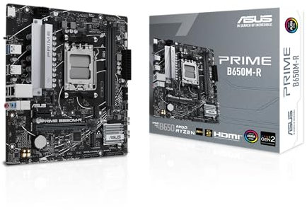 ASUS Prime B650M-R Gaming Mainboard Sockel AMD AM5 (microATX, DDR5, PCIe 4.0, Realtek 2.5Gb Ethernet, HDMI, SATA 6 Gbit/s, BIOS Flashback, Aura Sync)