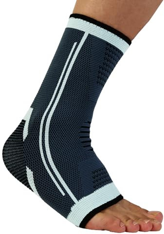 POKATU Sprunggelenkbandage - Professionelle Knöchelbandage für Sports - Unisex- Fußbandage Knöchelstütze für Gelenkschmerzen, Verstauchtem Gelenks, Erholung, Plantarfasziitis, Arthritis - M