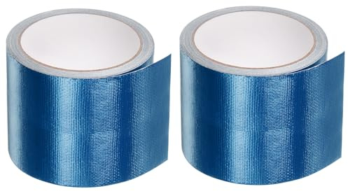 sourcing map 2pcs Tarpaulin Repair Tape 3.15 x 24.6ft Strong Adhesion PVC Waterproof Universal Tent Repair Tape Awning Repair Tape for Industrial Use DIY Home Repair, Blue