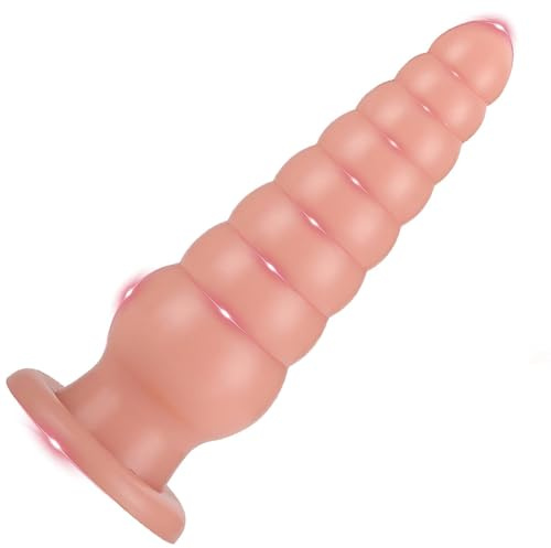 BDSMLOVE Plug anal sex toys, Perles Anales Avec 8 Boules De Tailles Différentes, Anaux Butt Plug Sex Toýs, Anal dildo pour homme femme (Couleur chair)