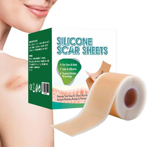 Bande de cicatrice en silicone, bandes de cicatrice en silicone - Pansements de cicatrices en silicone - Patchs réutilisables pour l'élimination des cicatrices, bandages respirants en Silicone 150x4cm