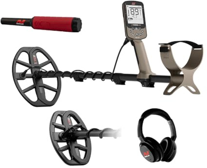 MINELAB X-Terra Elite Expedition, étanche, détecteur de métaux trésor tout terrain, ciblage de précision multi-IQ, bobine V8X, bobine V12X, casque ML85, câble de charge et pointeur PRO-FIND 40