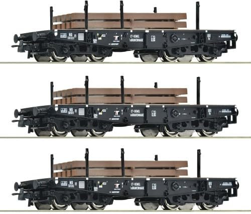 6600016 H0 3er Set Schwerlastwagen mit Ladegut, NS, Ep. III