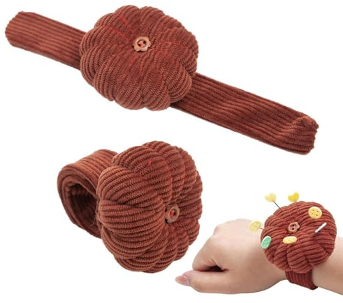 Générique Coussins Broche Poignet,Coussin À Épingles À Coudre,Coussin Pique-Aiguilles À Porter Au Poignet,Bracelet À Broches pour
