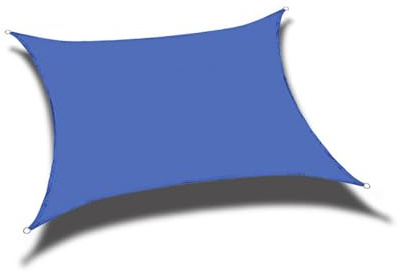 YySXIQ Rectangle Sun Shade Sail, Sun Shade Cloth Durable Mesh Tarp, Outdoor Patio Sunshade Canopy Permeable Shade Sails, for Backyard, Deck, Patio,Blue,5x6m