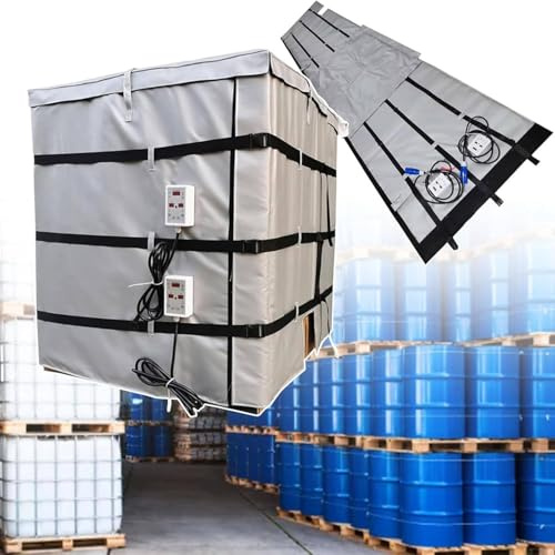 Metal Oil Drum Heater, Adjustable Outdoor Thermal Blanket for IBC Ton Barrel, 2300W/4000W Heating Tape for 55 Gallon/200L Drums, 0~150℃ Temperature Control