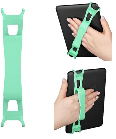 CoBak Hand Strap for 6-7 Kindle/Voyaga/Lenovo/Sony E-Book/Kindle Fire/Kobo/Tablets, Convenient for Bedtime Reading, High-Elastic, Lightweight, Soft and Secure Grip Holder, Sage Green