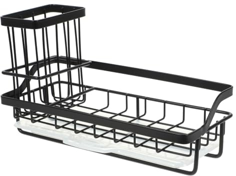 Garneck Kitchen Shelves Sink Sponge Holder Dish Cloth Rack Draining Shelf for Kitchen Sink Sponge Organizer Dishcloth Holder
