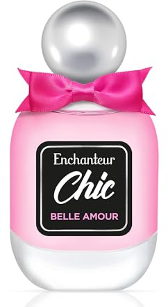 Enchanteur Chic Belle Amour Eau de Toilette 50ml - Fruity Floral Perfume for Women, Apple & Melon Notes, Blackcurrant Accents, Elegant Fragrance for Gifting Or Daily Use
