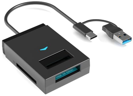 Oiqippnbv M. 2 NVME SSD Enclosure 10 Gbps Type-C USB 3.1 Porta External Storage Box Supporta L'Inserimento del Lettore di Schede TF SD