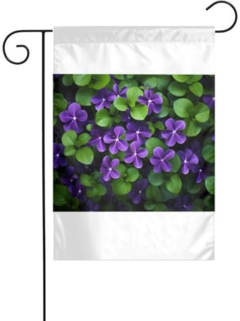 Wzywhj Blumenstrauß Veilchen Bild Sommer Gartenflagge doppelseitige Dekoration Innenhof 30,5 x 45,7 cm