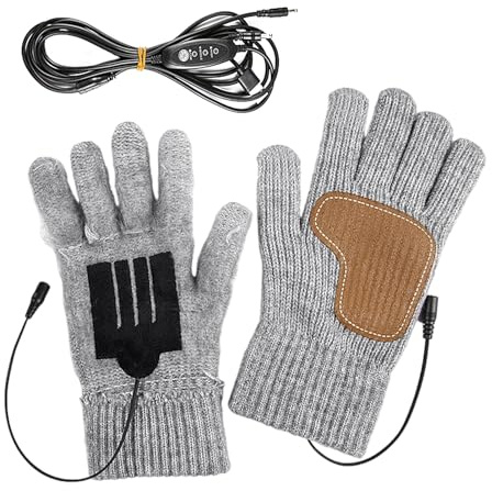Guantes de equitación con calefacción, guantes térmicos USB para pantalla táctil, guantes térmicos para exteriores, para invierno, ciclismo, esquí, camping, conducción, senderismo, clima frío, oficina
