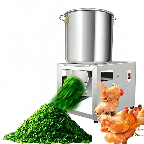 HuanSebesity Tritatutto per Verdure Commerciale1800w,Robot da Cucina Professionale con Porta di Alimentazione Grande (50-120kg/H) per Pollame E Foraggio in Acciaio Inossidabile‌ 1000w
