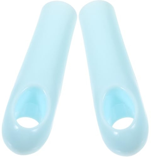 KHBUAB 2pcs Plastic Broom Handle Grips End Caps Replacement for Mop Poles Dustpans Versatile Easy-Install Blue Covers Suitable for Indoor Outdoor Cleaning Tools