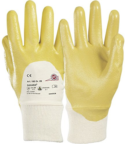 Honeywell KCL Sahara 100 Schutzhandschuh, Nitril, Gelb, Hohe Atmungsaktivität, Feuchtigkeitsabweisend, Gute Passform, Größe 10XL, 010010141E (Tasche mit 10 Paar)