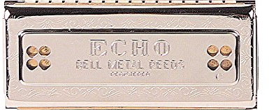 HOHNER C/G Echo 54 Tremolo Mundharmonika, Edelstahl