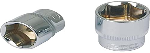 KS Tools Ultimate Range 922.3813-3/8 - Chiave a bussola esagonale, 13 mm, profilo Superlock, cromo vanadio, finitura cromata satinata