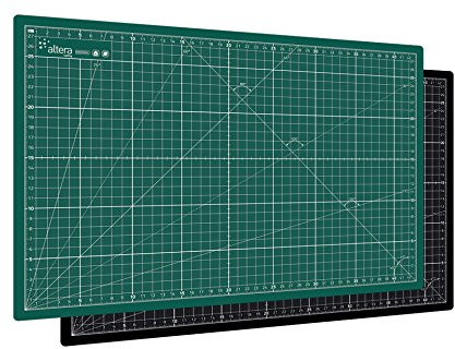 Profi 5-LAGIGE Schneidematte, schneidunterlage A1 (60x90cm), selbstheilend Altera PRO, Grün/Schwarz beidseitig mit Raster