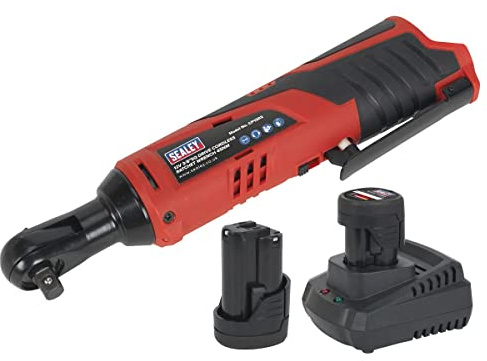 Sealey CP1202KIT Li-Ion cricchetto Drive kit con 2 batterie/caricabatterie e borsa, 12 V, rosso/nero, 3/20,3 cm