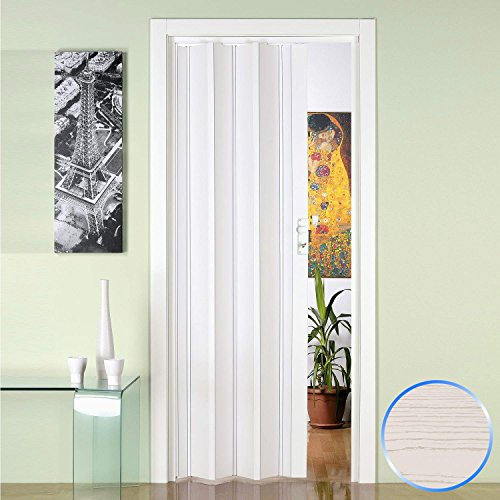 Forte Puerta Plegable de Interior de PVC Pino Blanco 88,5x214 cm Mod.Luciana