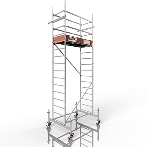 ALTEC Rollfix 1.0 500 | 5m AH | Rollen (Ø150mm) | Standardtraverse | Made in Germany | TÜV | belastbar 200kg/m² | Alu | Norm - DIN EN 1004-1 | Baugerüst | Fahrgerüst
