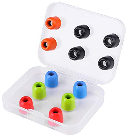 LUDOS Comfy Embouts Memory Foam pour Écouteurs, 12 Embouts en Mousse Mémoire de Forme, Lavables, Durables et Extra Résistants, Taille 4,9 mm, Oreillettes et Coussinets pour Casques et Écouteurs