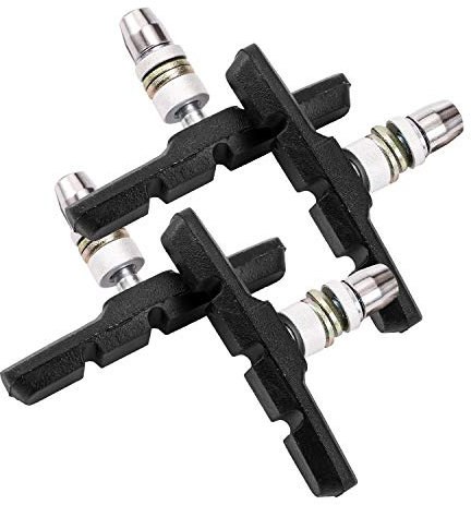 MEXITAL 2 Paar Fahrrad bremsschuhe, V-Brake bremsbeläge mit Sechskantmuttern und Distanzstücken, V Fahrrad brems blöcke Set 70 mm, v Brake bremsbeläge V Brake Fahrrad Bremsschuhe