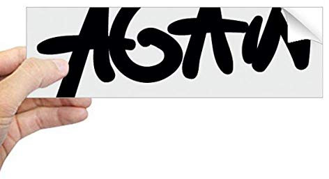 DIYthinker Witziges Zitat Handschrift Stil Rechteck Stoßstange Aufkleber Notebook Fenster Aufkleber