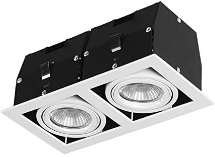 FORLIGHT Downlight Cardan Doble GU10/G5.3 100W - Iluminación Interior Ajustable, IP23, Blanco, Ideal para Hogar y Oficina, Diseño Moderno y Eficiente Energéticamente