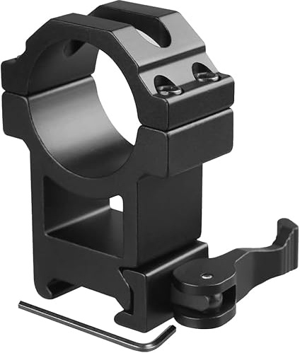 KEENZO Scope Rings Mount, Anneaux de Lunette de visée à dégagement Rapide de 30 mm à Profil Haut/Anneaux de Montage de portée à dégagement Rapide pour Rail Picatinny/Weaver de 20 mm