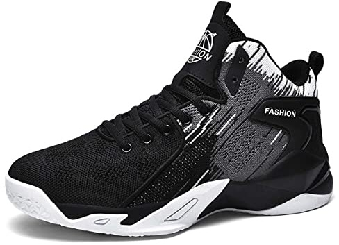 Scarpe da Ginnastica Alte comode da Uomo in Tessuto a Maglia Traspirante Scarpe da Basket Scarpe da Ginnastica Casual