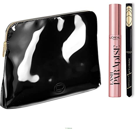 L'Oréal Paris - Trousse Maquillage Femme Luxe - 1 Mascara Lash Paradise Noir Intense + 1 Eyeliner Perfect Slim Noir