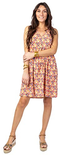 Coton Du Monde | Robe Courte Babydoll Alexa imprimé camélia