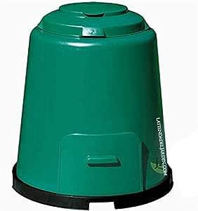 Composteur de jardin 280 litres 80 x 80 x 89 cm. Rempli d'une seule main à travers le double couvercle, facile et pratique.